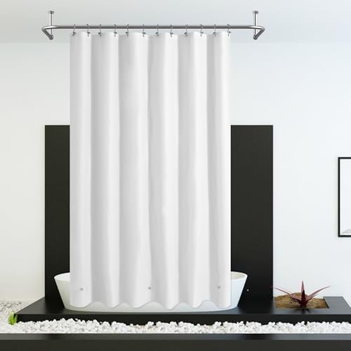 Mrs Awesome 72x96 Extra Long Shower Curtain Liner White