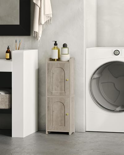 Hzuaneri Bathroom Storage Cabinet, Small Corner Floor Cabinet with 2 Doors