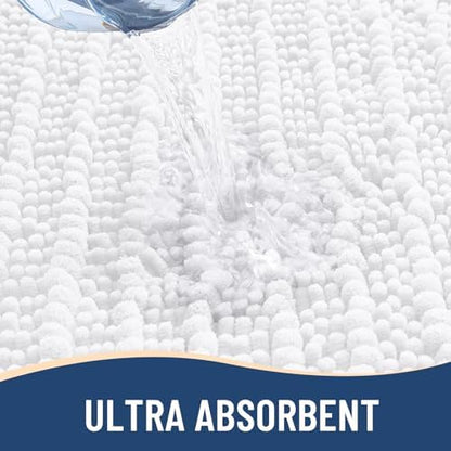 Arotive Bathroom Rugs Mat 34x21, Soft Absorbent Chenille Shaggy Bath Mat