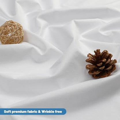 3 Pack Water-Repellent Fabric Shower Curtain Liner, 72x72 White