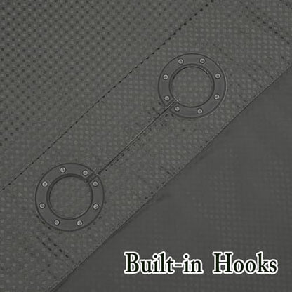 Gibelle No Hook Cloth Charcoal Grey Shower Curtain with Liner, 36x74