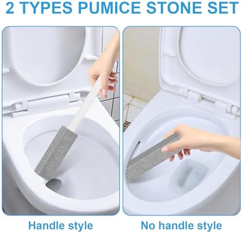 4 Packs Pumice Stone Toilet Bowl Cleaner, Pumice Stone for Cleaning, Powerfully Cleans Hard Water Rings, for Cleaning Toilets, Bathtubs, Grills, Swimming Pools, Sinks