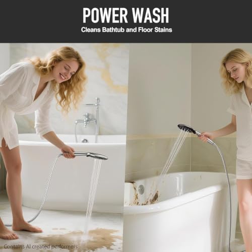 Veken 14" Wide Rain Shower Head with Handheld,Full Body Coverage & Spa-Like