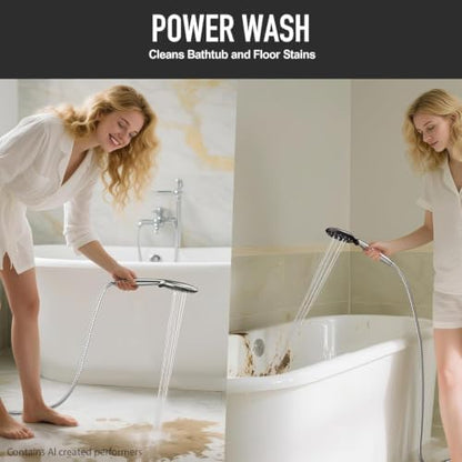 Veken 14" Wide Rain Shower Head with Handheld,Full Body Coverage & Spa-Like