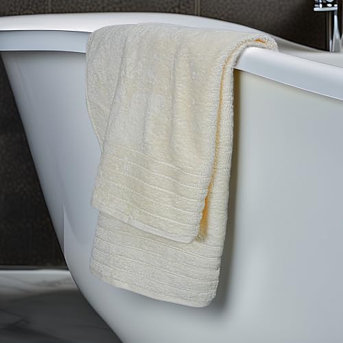 Tens Towels 2 Piece Extra Large Bath Sheets 35 x 70 Inches, Cream