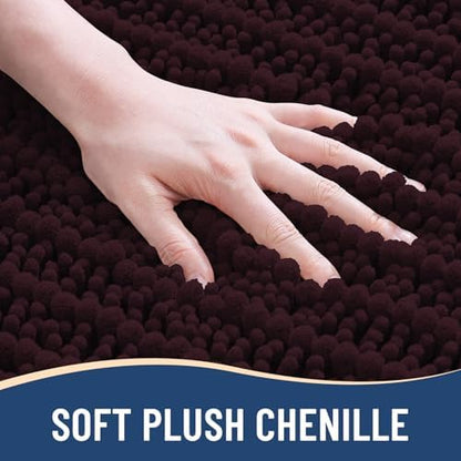 Arotive Bathroom Rugs Mat 24x16, Soft Absorbent Chenille Shaggy Bath Mat