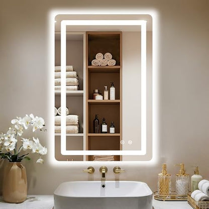 LED Bathroom Mirror, 20"x30" Bathroom Vanity Mirror with Lights