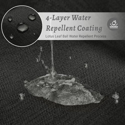 WONICY No Hook Shower Curtain with Liner for Bathrooms, Black, 71 x 74