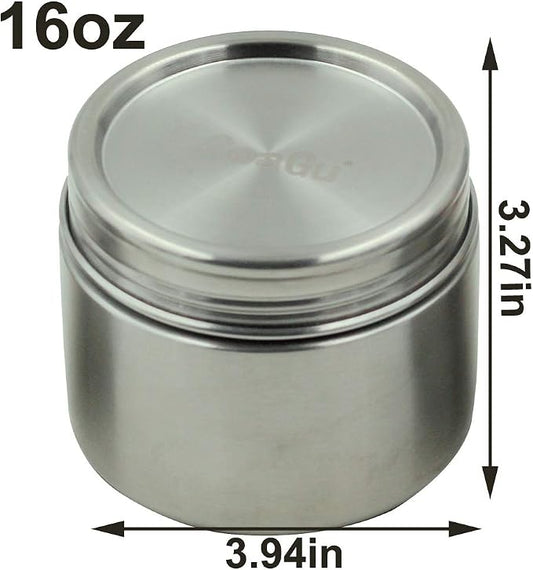 CoaGu 16oz Coffee Container: BPA-Free Airtight 18/8 Stainless Steel Lunch Container - Dishwasher Safe and Ideal for Coffee Storage