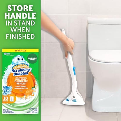 Scrubbing Bubbles Fresh Brush Flushable Cleaner Refills, 10 Count (Pack of 6)