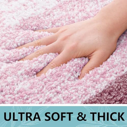 Arotive Microfiber Bathroom Rugs, Shaggy Soft Absorbent Bath Rug, 59x24