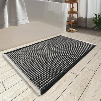 Upgraded Waffle Bath Mat Ultra Absorbent Non Slip Bathroom Mat, 24" x 36"
