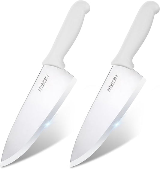 8 inch Japanese High Carbon Stainless Steel Chef Knife Set, Professional Extra Sharp Wide Cook Knife with Non-slip Ergonomic Handle, for Kitchen Home Restaurant