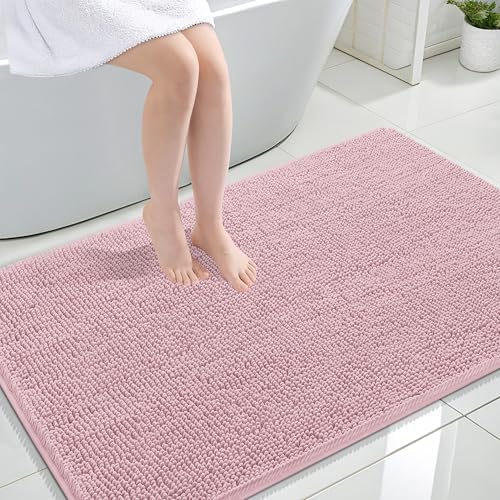 OLANLY Large Bathroom Rugs 44x32, Extra Soft Absorbent Chenille Bath Rugs