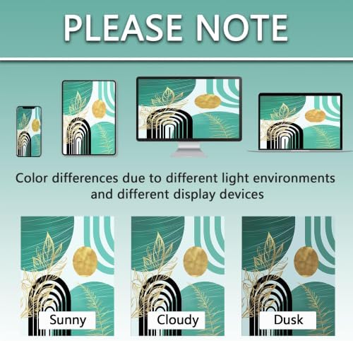 Teal and Gold Stall Shower Curtain, 48X72 in Narrow Small, Mid Century