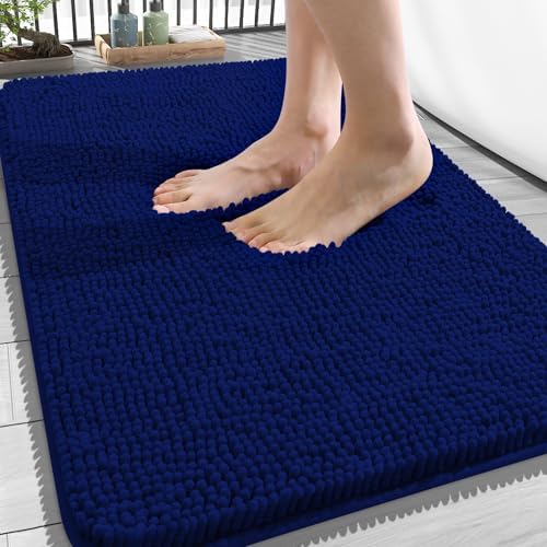 OLANLY Bathroom Rugs 34x21, Extra Soft Absorbent Chenille Bath Rugs