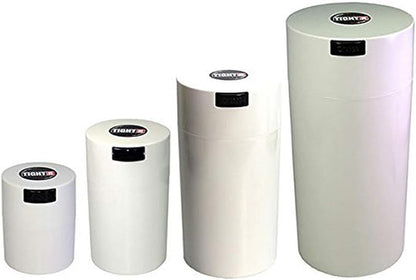 Tightvac Set of 4 - Patented Airtight Storage Container | Multi-use Vacuum Container Keeps Your Herbs and Dry Goods Fresh and Flavorful. White