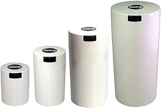 Tightvac Set of 4 - Patented Airtight Storage Container | Multi-use Vacuum Container Keeps Your Herbs and Dry Goods Fresh and Flavorful. White