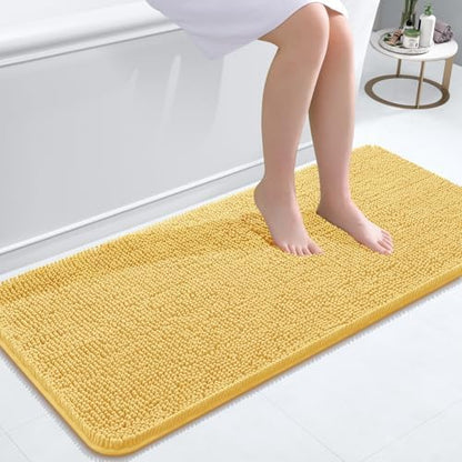 OLANLY Bathroom Runner Rugs 47x20, Extra Soft Absorbent Chenille Bath Rugs