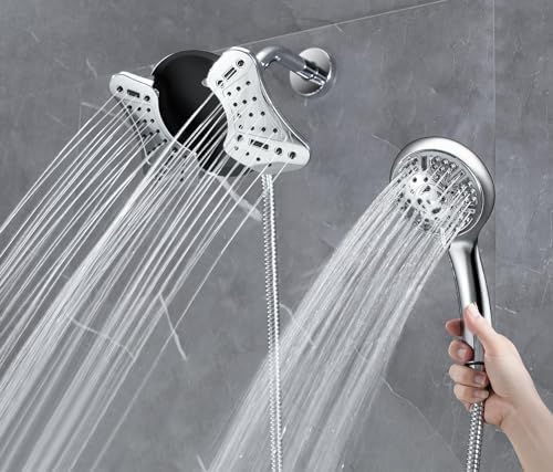 GRICH Shower Head with Handheld Spray - Dual High Pressure Showerhead