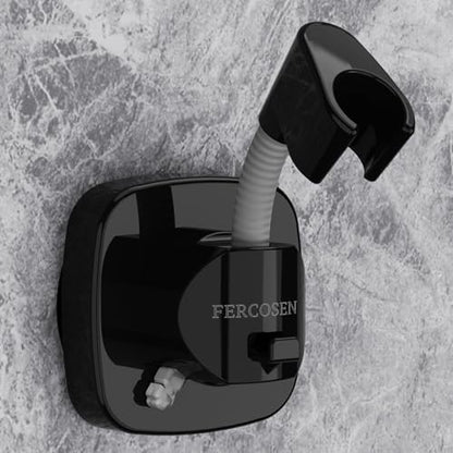 Shower Head Holder with Suction | 360° Swivel | Black
