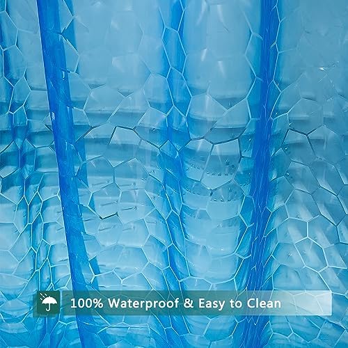 Shower Curtain Liner, 3 Pack 100% Waterproof Eva Shower Curtains with 3 Duty Heavy Bottom Magnets and 12 Rust Proof Grommets, 72x72 Weighted Shower Liner for Shower Stall, Bathtubs
