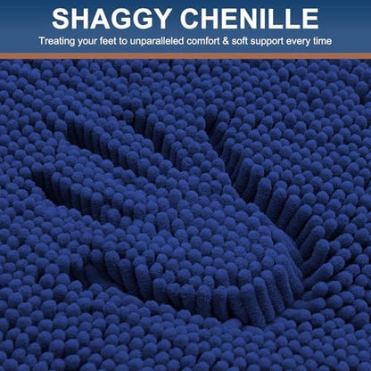 Smiry Toilet Rugs U-Shaped 24x20, Extra Soft Absorbent Contoured Bath Mat
