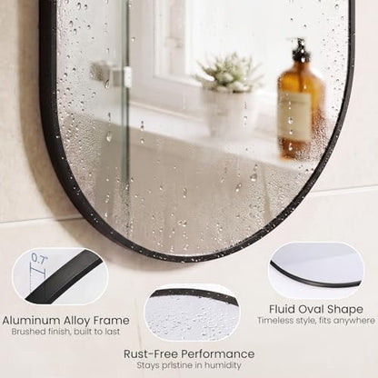 Sweetcrispy Oval Bathroom Wall Mirror, Vanity Mirror, 20x30 Inch