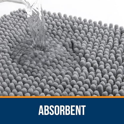 OLANLY Toilet Rugs U-Shaped 24x20, Soft Absorbent Chenille Contour Rugs