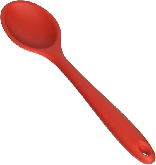 Farberware Colourworks Basting Spoon – 11" Heat-Resistant Silicone Spoon Spatula for Stirring, Flipping & Scraping, Nonstick-Safe Kitchen Tool for Sauces & Soups, Ideal for Everyday Cooking (Red)