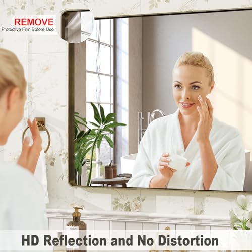 55x36 Bronze Framed Bathroom Mirror