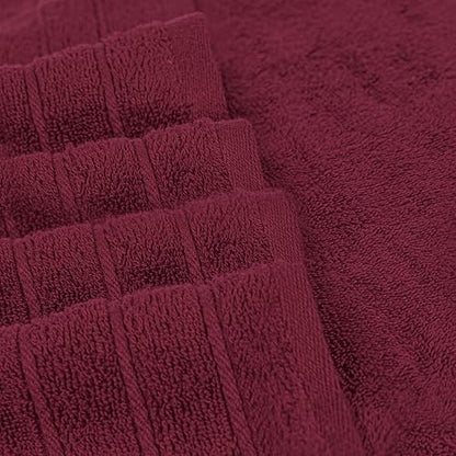 Tens Towels 2 Piece Extra Large Bath Sheets 35 x 70 Inches, Burgundy