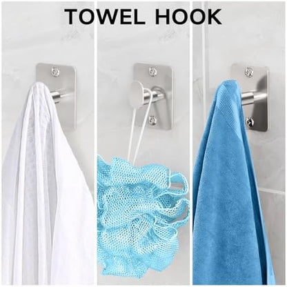 KLJKPA Brushed Nickel Bathroom Accessories Set, 4 PCS Bathroom Hardware Set