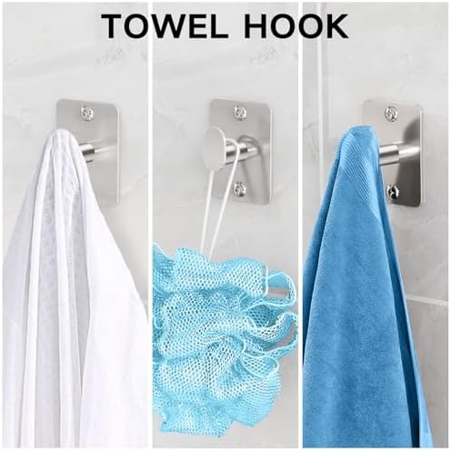 KLJKPA 8-Piece Brushed Nickel Bathroom Hardware Set, 24 inch Towel Bar