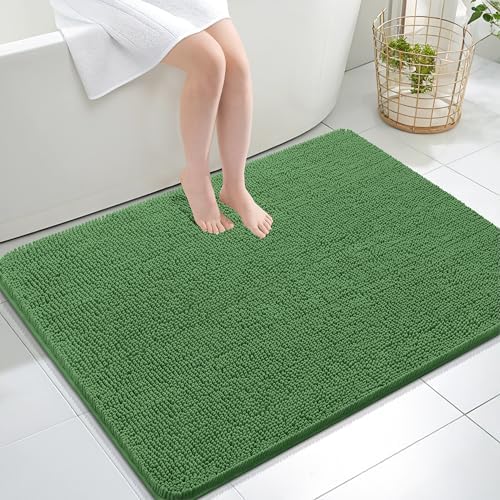 OLANLY Large Bathroom Rugs 40x32, Extra Soft Absorbent Chenille Bath Rugs