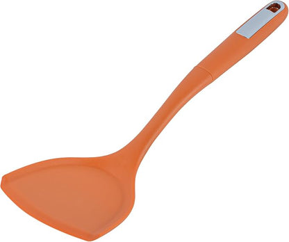 Restaurantware Silicone Utensil Set Pack of 10 Non-Slip Handle 6-Piece Kitchen Tool Set, Heat-Resistant Dishwasher-Friendly Cooking Accessories, Durable Orange Cooking Utensils