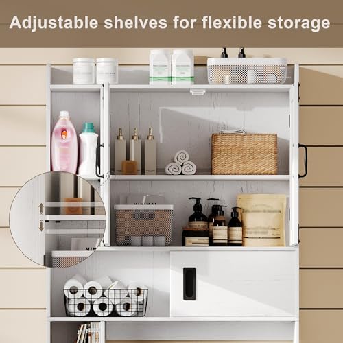 ChooChoo Over The Toilet Storage Cabinet with Adjustable Shelves