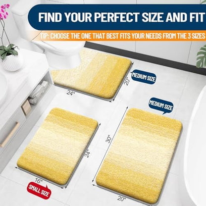 OLANLY Bathroom Runner Rug 45x27, Extra Soft Absorbent Microfiber Bath Rugs