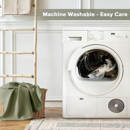 Madison Park Arbor Waffle Extra Wide Shower Curtain, 108 x 72, Sage Green