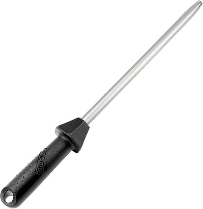 SHARPAL 119N Diamond Sharpening Steel – Professional Solid Knife Sharpener Honing Rod with Built-in Angle Guides, Sharpens, Realigns, and Polishes Edges for Chef and Kitchen Knives Fathers Day Gift