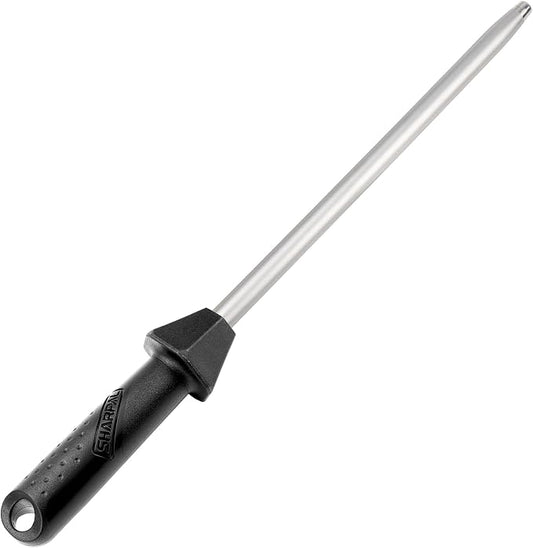 SHARPAL 119N Diamond Sharpening Steel – Professional Solid Knife Sharpener Honing Rod with Built-in Angle Guides, Sharpens, Realigns, and Polishes Edges for Chef and Kitchen Knives Fathers Day Gift