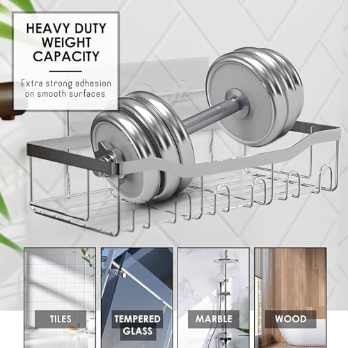 Clara Clark Sage Green Bathroom Set - Bathroom Sets with Shower Curtain and Rugs, 26PC Bathroom Accessory Set, Shower Curtain Set with Adhesive Corner Shower Caddy Hanging & Soap Dispenser
