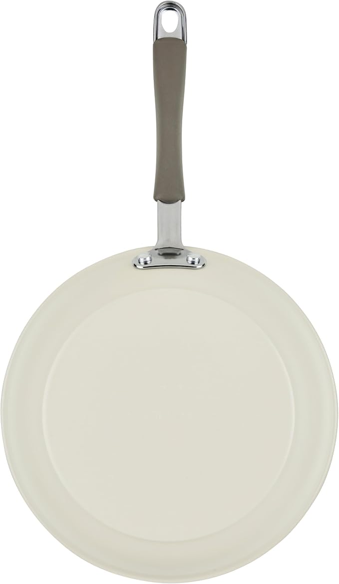 Rachael Ray Cucina Ceramic Nonstick Cookware Pots and Pans Set, 13-Piece, Almond