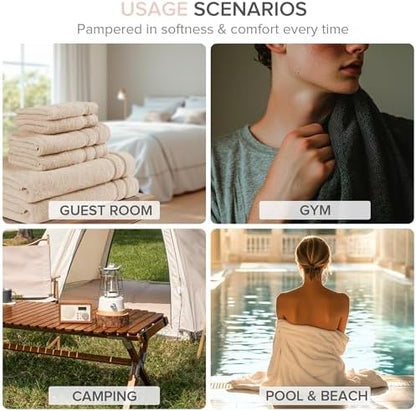 Comfort Spaces 12 Pc Towel Set, 100% Cotton Zero Twist, Blush