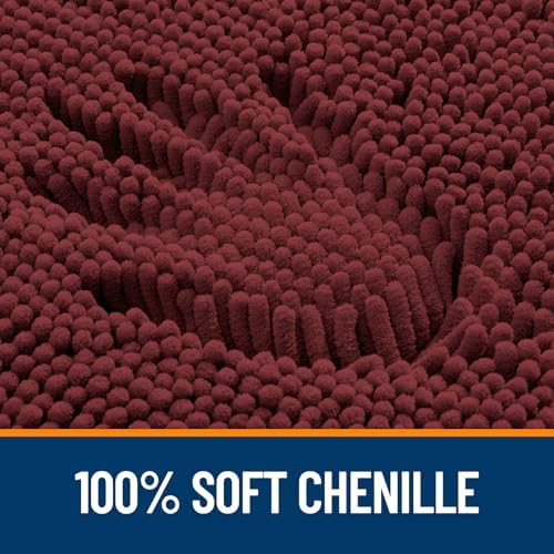 OLANLY Bathroom Runner Rugs 47x20, Extra Soft Absorbent Chenille Bath Rugs