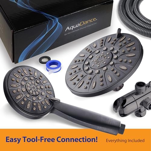 AquaDance 7" Premium High Pressure 3-way Rain & Handheld Shower Head Combo