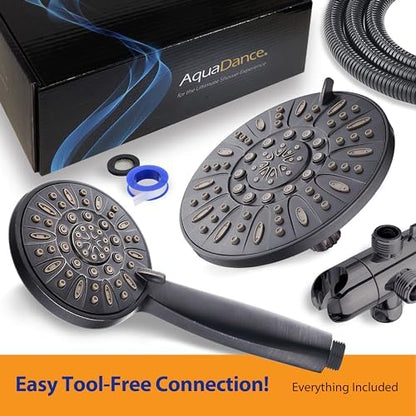 AquaDance 7" Premium High Pressure 3-way Rain & Handheld Shower Head Combo