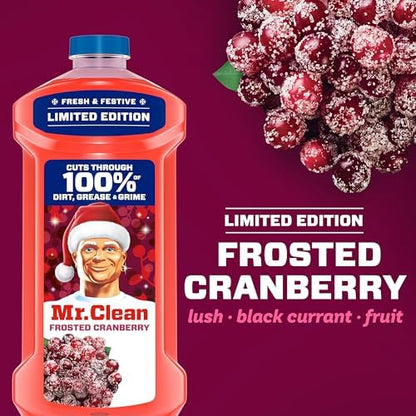 Mr. Clean All Purpose Cleaner, Cleaning Liquid, Frosted Cranberry, 41 Fl Oz (Pack of 4)