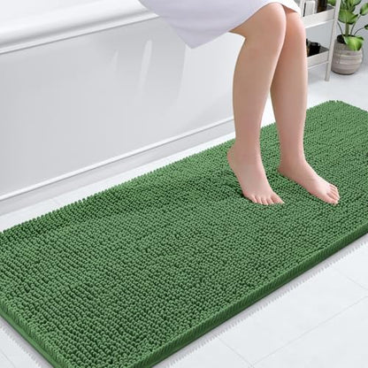 OLANLY Bathroom Runner Rugs 59x24, Extra Soft Absorbent Chenille Bath Rugs