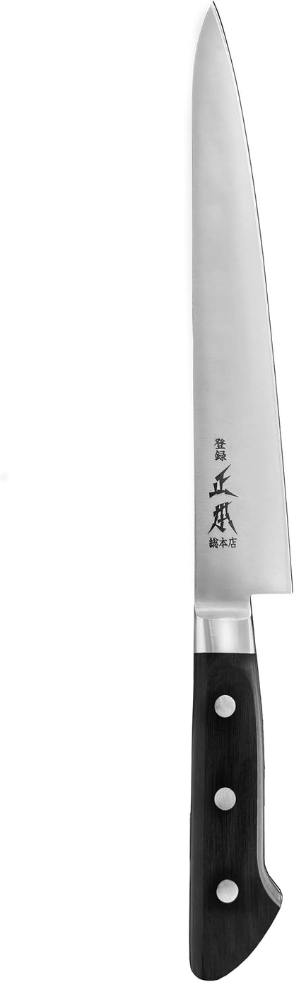 MASAMOTO AT Japanese Petty Knife 6" (150mm) Kitchen Small Utility Knife, Sharp Japanese Stainless Steel Blade, Pakkawood Handle, Made in JAPAN